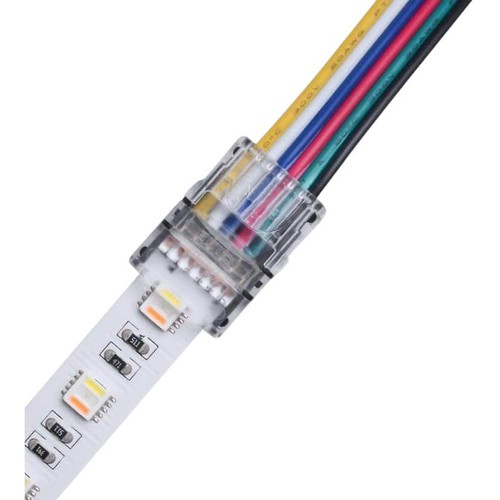 LED-strip connector voor losse draden - 12mm, RGB+CCT, IP20, 5V-24V