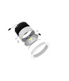 5W Ø8,5cm COB indbygningsspot RA80 - Hul: Ø7 cm, Mål: Ø8,5 cm, hvid kant, 2700K