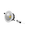 5W Ø8,5cm COB indbygningsspot RA80 - Hul: Ø7 cm, Mål: Ø8,5 cm, hvid kant, 2700K