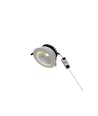 5W Ø8,5cm COB indbygningsspot RA80 - Hul: Ø7 cm, Mål: Ø8,5 cm, hvid kant, 2700K