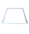 Cadre pour panneau LED 60x60 - Kit de montage rapide, coins en plastique, bord blanc, hauteur 65 mm
