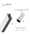 Kit de 3 spots SHIFT - 2 mètres complet + spots, Blanc