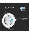 MR16 of GU10 Downlight-set - Zonder lichtbron, wit, zaagmaat: Ø7,4 cm, afmetingen: Ø8,2 cm