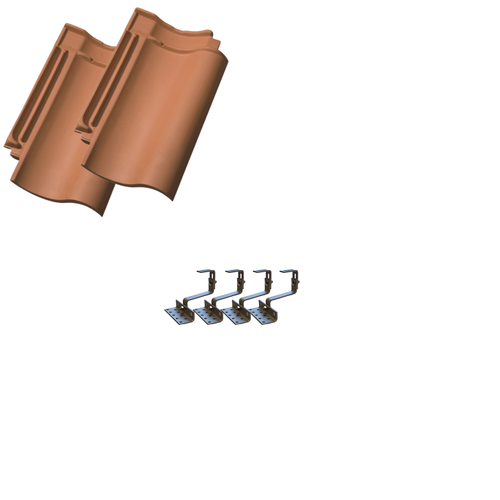 Accessoires de montage, rangée supplémentaire - Pour rail noir, tuiles, pour panneau de 30 mm