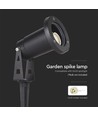 V-Tac mini piquet de jardin - GU10, IP65, noir, sans source lumineuse