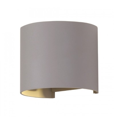 5W Wandlamp - IP65 buiten, Rond, verstelbare stralingshoek, incl. lichtbron, grijs