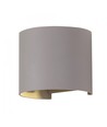 Applique murale 5W - IP65 extérieur, Ronde, angle de diffusion réglable, source lumineuse incluse, gris