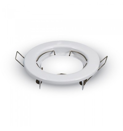 Kit Downlight MR16 ou GU10 - Sans source lumineuse, blanc brillant, Perçage : Ø6,5 cm, Dimensions : Ø8 cm