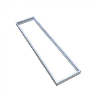 Cadre pour panneau LED 120x30 - Kit d'assemblage rapide sans vis, bord blanc