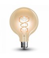 E27 5W LED globepære - Ø12,5cm, Kultråd, ekstra varm hvid
