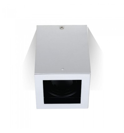 Plafonnier GU10 - IP20, carré, blanc, sans source lumineuse