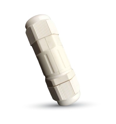 Boîte de dérivation ronde - IP68 étanche, blanc, pour raccordement de câbles