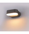 6W LED vegglampe - IP65 utendørs, oval, grå, roterbar 350 grader, inkl. lyskilde