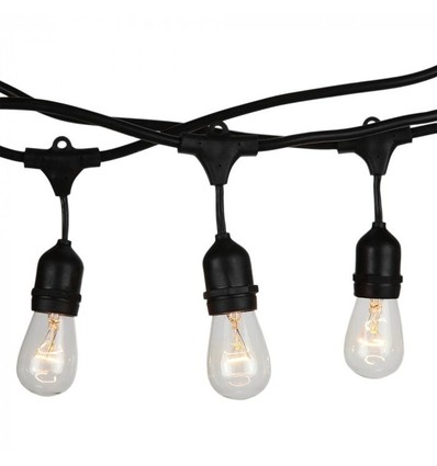 V-Tac lichtsnoer voor 15 stuks E27 lampen - 15 meter, IP54, 230V, zonder lichtbron