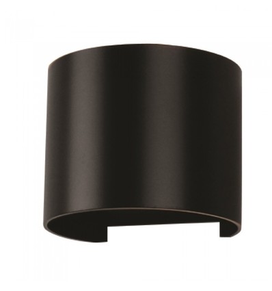 Applique murale LED 5W - IP65 extérieur, ronde, noire, angle de diffusion réglable, source lumineuse incluse