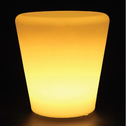 V-Tac RGB LED potteskjuler - Genopladelig, med fjernbetjening, 28x28x29 cm