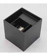 Applique murale LED 5W - IP65 extérieur, carrée, faisceau réglable, noir, source lumineuse incluse