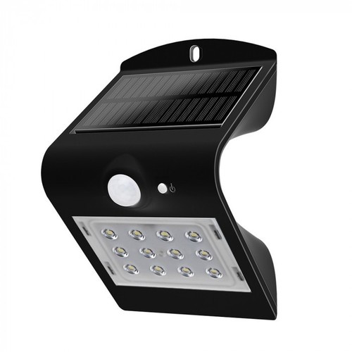 V-Tac 1.5W LED Zonne-Wandlamp Natuurlijk licht Zwart Behuizing