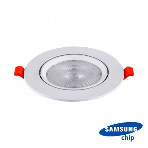 20W Ø17cm LED-spotlight - Hull: Ø14,5 cm, Mål: Ø17 cm, 3 cm høy, Samsung LED-chip