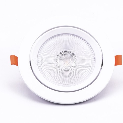 20W Ø17cm LED-spotlight - Hull: Ø14,5 cm, Mål: Ø17 cm, 3 cm høy, Samsung LED-chip