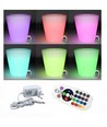 Cache-pot LED RGB V-Tac - Rechargeable, avec télécommande, 28x28x29 cm