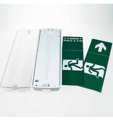 V-Tac 3W LED noodbewichting - Voor wand/plafondmontage 140 lumen, inclusief batterij en pictogrammen