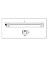 Réglette LED 120cm 40W, câblage traversant - IP65, Easy connect
