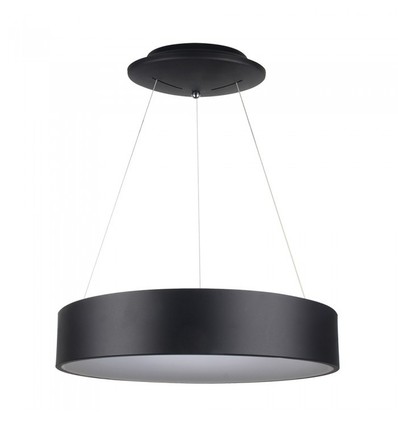 30W dimbar LED-lysekrone - Sort, mykt lys, varmhvit