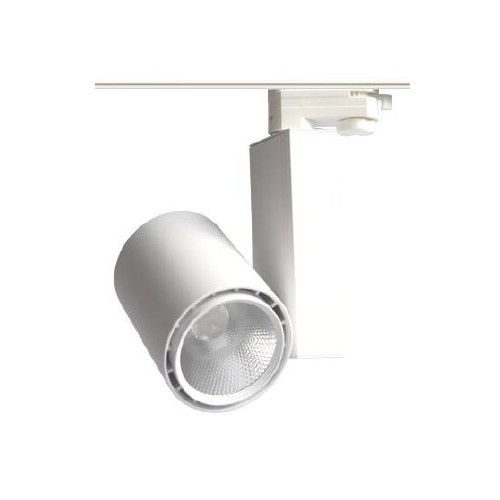 Spot sur rail monophasé 30W - 60 degrés, 3000K, puce LED Citizen, 1F2W