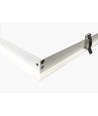 Cadre encastrable pour panneau LED 120x60 - Convient pour Troldtekt et plaques de plâtre, bord blanc