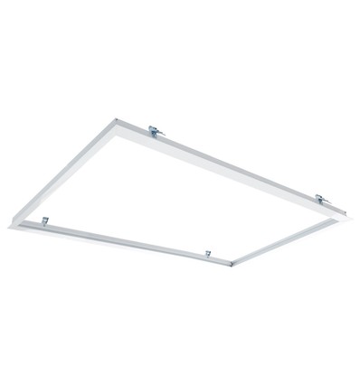 Inbouwframe voor 120x60 LED-paneel - Geschikt voor Troldtekt en gips, witte rand