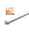 Réglette LED étanche complète 150cm 160lm/W 32W, Câblage traversant - 5120lm, IP65