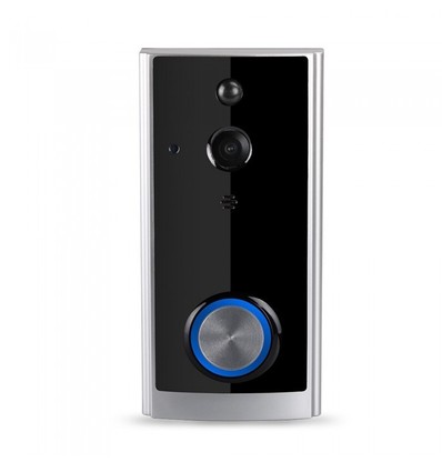 V-Tac Slimme Video Deurbel 2-Weg Audio Zwart Behuizing