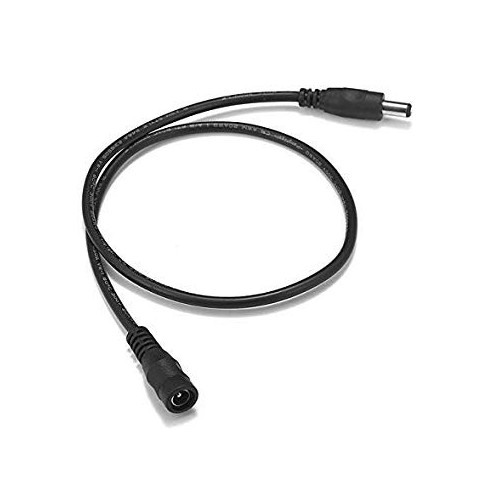 Câble de rallonge DC - 50 cm, pour bandes LED, 5V-48V, noir