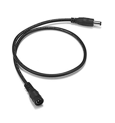 Câble de rallonge DC - 50 cm, pour bandes LED, 5V-48V, noir