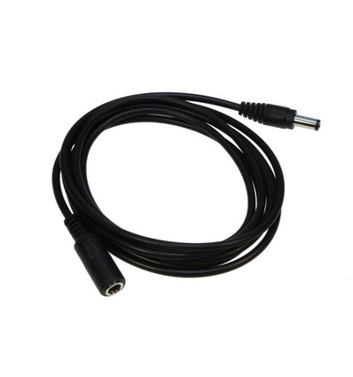 DC Forlengerkabel - 1 m, 5V-24V, svart