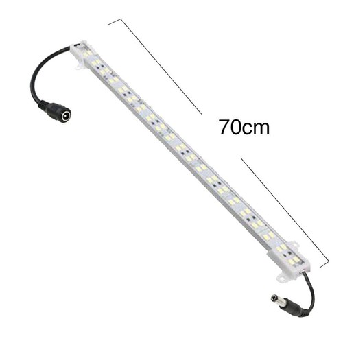 70 cm 4W Trappeprofil i aluminium med LED-stripe - 24V DC, IP65, med støpsel