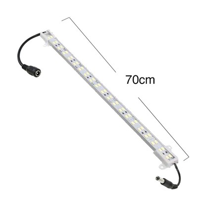 Profilé alu pour escalier 70 cm 4W avec ruban LED - 24V DC, IP65, avec connecteur
