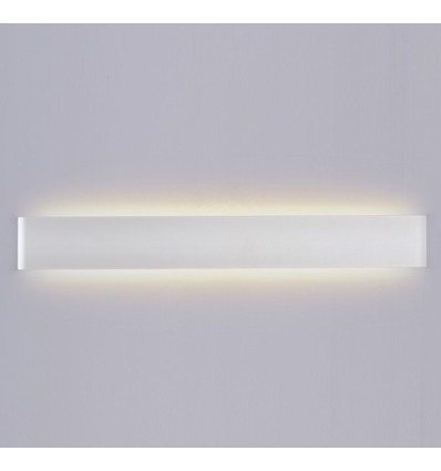Applique murale LED blanche allongée 20W - IP44 extérieur, indirecte, source lumineuse incluse