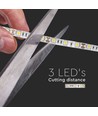 Ruban LED 5m 11W/m étanche aux éclaboussures - 12V DC, IP65, 60 LED par mètre