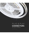 Ruban LED 5m 11W/m étanche aux éclaboussures - 12V DC, IP65, 60 LED par mètre