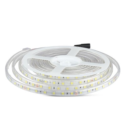 5m 9W/m sprutsikker LED-strip - 24V DC, IP65, 60 LED per meter