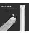 Réglette LED T8 120cm - Pour 1x tube LED 120cm, IP20 intérieur