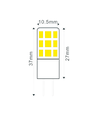 Ampoule LED G4 2W - 12V AC/DC, G4