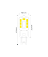 2W G9 LED-lamp - 3000K (warm wit)