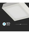 12W LED plafondlamp - 14 x 14cm, Hoogte: 2,4cm, witte rand