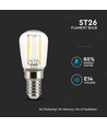 E14 2W LED køleskabspære - ST26, Kultråd