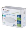 V-Tac LED panel Ø20 cm 29W - Hvid kant, til indbygning, Hul: 19cm, 230V