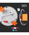 V-Tac LED panel Ø20 cm 29W - Hvid kant, til indbygning, Hul: 19cm, 230V