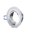 Kit Downlight MR16 ou GU10 - Sans source lumineuse, aluminium brossé, Perçage : Ø7,5 cm, Dimensions : Ø9,1 cm